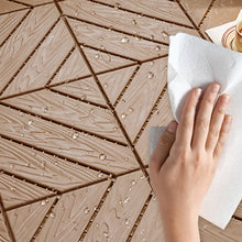 Load image into Gallery viewer, Plastic Composite Deck Tiles Set of 35pcs, Composite Decking Resist Rust, Water, Weather, Easy to DIY & Maintain, Ideal for Patios, Balconies, Rooftops, Decks, Indoor&Outdoor, 12x12" Wood color