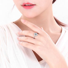 Load image into Gallery viewer, Big Shinning Diamond Zircon Crystal Ring Natural Gemstone White Sapphire Birthstone Bride Engagement Wedding Ring