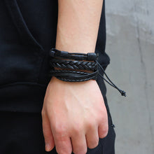 Load image into Gallery viewer, 6 Pcs/Set Men's Women's Vintage Leather Bracelets Weaved Wristband Wrap Bangle Fashion Jewelry Gift