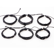 Load image into Gallery viewer, 6 Pcs/Set Men's Women's Vintage Leather Bracelets Weaved Wristband Wrap Bangle Fashion Jewelry Gift