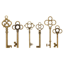 Load image into Gallery viewer, 100 Pcs Antique Bronze Assorted Key Theme Charms Pendants Set for DIY Necklace Jewelry Handmade Making Accessaries