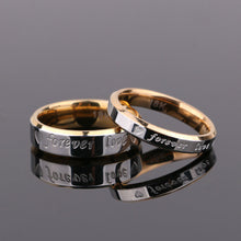 Load image into Gallery viewer, Chic Couple Ring Men/Women Forever Love 18K Gold Silver Steel Wedding Engagement Band Rings Jewelry Gift