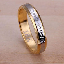 Load image into Gallery viewer, Chic Couple Ring Men/Women Forever Love 18K Gold Silver Steel Wedding Engagement Band Rings Jewelry Gift