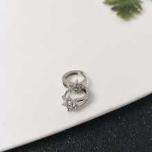 Load image into Gallery viewer, Fashion Women Girl Silver Plated Snowflake Crystal Zircon Ear Hoop Earrings Jewelry Gift