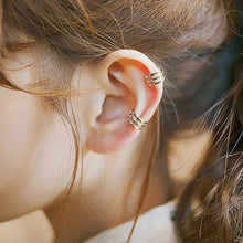 Load image into Gallery viewer, Punk Rock Ear Clip Cuff Wrap Earrings No piercing-Clip On Silver Gold Stud Earrings