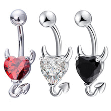 Load image into Gallery viewer, Navel Belly Rhinestone Button Bar Heart Star Zircon Crystal Devil Fashion Body Piercing Jewelry