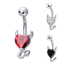 Load image into Gallery viewer, Navel Belly Rhinestone Button Bar Heart Star Zircon Crystal Devil Fashion Body Piercing Jewelry