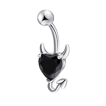 Load image into Gallery viewer, Navel Belly Rhinestone Button Bar Heart Star Zircon Crystal Devil Fashion Body Piercing Jewelry