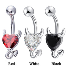 Load image into Gallery viewer, Navel Belly Rhinestone Button Bar Heart Star Zircon Crystal Devil Fashion Body Piercing Jewelry