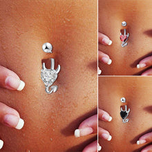 Load image into Gallery viewer, Navel Belly Rhinestone Button Bar Heart Star Zircon Crystal Devil Fashion Body Piercing Jewelry