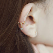 Load image into Gallery viewer, Cute Without Pierced Earrings Teardrop-Shaped Rhinestone Ear Bone Clip Earring Jewelry