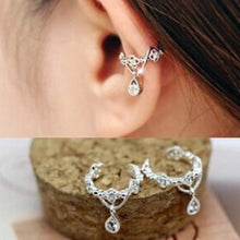 Load image into Gallery viewer, Cute Without Pierced Earrings Teardrop-Shaped Rhinestone Ear Bone Clip Earring Jewelry