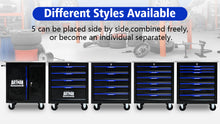 Load image into Gallery viewer, 7 DRAWERS MULTIFUNCTIONAL TOOL CART WITH WHEELS-BLACK+BLUE