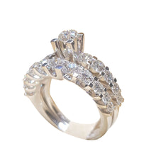 Load image into Gallery viewer, Chic Women White Sapphire Silver Ring Set Wedding Engagement Jewelry Gift Sz5-10