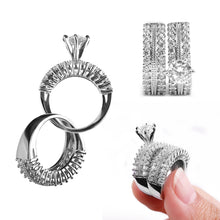 Load image into Gallery viewer, Chic Women White Sapphire Silver Ring Set Wedding Engagement Jewelry Gift Sz5-10