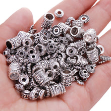 Load image into Gallery viewer, Antique Tibetan Silver Spacer Beads 600pcs 12 Style Charm Bead Spacers for Jewelry Making Bracelets Necklace