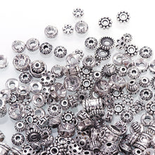 Load image into Gallery viewer, Antique Tibetan Silver Spacer Beads 600pcs 12 Style Charm Bead Spacers for Jewelry Making Bracelets Necklace