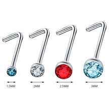 Load image into Gallery viewer, 120PCS Crystal Rhinestone Nose Ring Bone Stud Surgical Steel Body Piercing Jewelry Multi-Color
