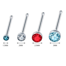 Load image into Gallery viewer, 120PCS Crystal Rhinestone Nose Ring Bone Stud Surgical Steel Body Piercing Jewelry Multi-Color