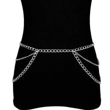Load image into Gallery viewer, Retro Style Multi-layered Long Tassel Alloy Waist Chain Charming Silver And Gold Color Body Chain For Women Jewelry