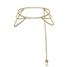 Load image into Gallery viewer, Retro Style Multi-layered Long Tassel Alloy Waist Chain Charming Silver And Gold Color Body Chain For Women Jewelry