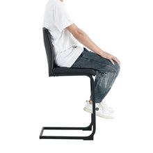 Load image into Gallery viewer, Black PU Chair Barstool Dining Counter Height Chair Set of 2