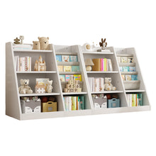 Load image into Gallery viewer, White Wooden Toy Storage Organizer Cabinet Kids Bookshelf Children Bookcase Toddler Baby Sling Book Rack Adjustable Shelf for Playroom Bedroom Nursery Hallway School Kindergarten Living Room