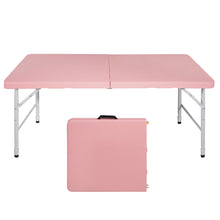 Load image into Gallery viewer, 4ft Pink Portable Folding Table Indoor&Outdoor Maximum Weight 135KG Foldable Table for Camping
