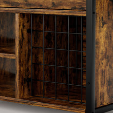Load image into Gallery viewer, Craft Organization and Storage Cabinet Compatible with Cricut Machines, Crafting Cabinet with Drawer & 25 Vinyl Roll Holder, Craft Table Desk Workstation for Craft Room Home.Rustic Brown.