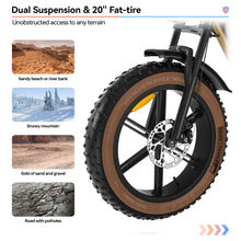 Load image into Gallery viewer, Electric Bike 20" x 4.0 Electric Bike for Adults with 750W Brushless Motor, 48V 34Ah Removable Dual Battery, Extra Long Cruising Range,7-Speed Transmission UL Certified