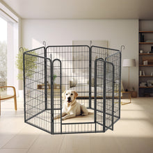 Load image into Gallery viewer, 6 Panels Heavy Duty Metal Playpen with door,39.37"H Dog Fence Pet Exercise Pen for Outdoor, Indoor