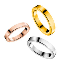 Load image into Gallery viewer, Titanium Steel 3mm Band Ring Women Men's Engagement Wedding Ring Silver/Gold/Rose Gold/Black