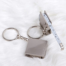 Load image into Gallery viewer, Creative Measuring Tools Key Chain Gifts Stainless Steel Retractable Ruler Portable Pull Ruler Key Ring