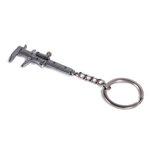 Load image into Gallery viewer, Mental Movable Vernier Caliper Ruler Model Keychain Mini Vernier Caliper Key Ring Car Turbo Key Chain Gauge Tool