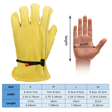 Load image into Gallery viewer, Cowhide Leather Work Safe Gloves for Garden Motorcycle Driving Welding Protection Workshops Non-slip Wear-resisting Fit Porter