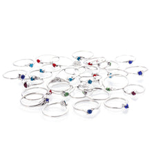 Load image into Gallery viewer, Hot Woman Wholesale Lots 30pcs Rhinestone Assorted Silver Plated Ring with 36 Slots Ring Storage