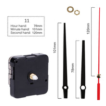 Load image into Gallery viewer, Quartz Clock Movement With Hands For Mechanism Clock Repair Replacement Shaft Length 12mm (9/20 Inch) Thread Length 5mm(1/5 Inch)