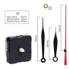Load image into Gallery viewer, Quartz Clock Movement With Hands For Mechanism Clock Repair Replacement Shaft Length 12mm (9/20 Inch) Thread Length 5mm(1/5 Inch)