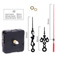 Load image into Gallery viewer, Quartz Clock Movement With Hands For Mechanism Clock Repair Replacement Shaft Length 12mm (9/20 Inch) Thread Length 5mm(1/5 Inch)