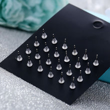 Load image into Gallery viewer, 12 Pairs Simple Exquisite Elegant Ear Stud Alloy Round Zircon Earring Sets Women Jewelry Gift
