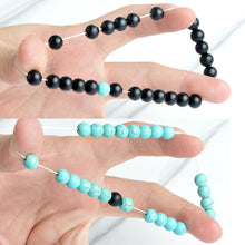 Load image into Gallery viewer, Couples His & Hers Distance 8mm Beads Elastic Bracelet Two-color Natural Stones Jewelry