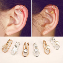 Load image into Gallery viewer, 1PC Fashion Simple Creative Pearl Rhinestone U-shaped Ear Clips Jewelry Gift for Women