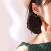Load image into Gallery viewer, 1PC Fashion Sweet Personalized Zircon Long Ear Line Wave Lace Ear Clip Jewelry Gift for Women