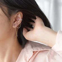 Load image into Gallery viewer, 1PC Fashion Sweet Personalized Zircon Long Ear Line Wave Lace Ear Clip Jewelry Gift for Women