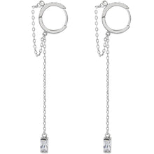Load image into Gallery viewer, New Fashion Punk Zircon Pendant Long Tassels Chain Earrings Women Jewelry Gift