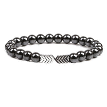 Load image into Gallery viewer, Fashion Simple Small Arrow Beads Hematite Elastic Bracelet Men Jewelry Gift