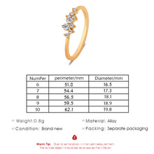 Load image into Gallery viewer, New Fashion Simple Elegant 9 Diamonds Zircon Ring Women Jewelry Gift