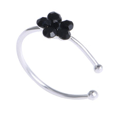 Load image into Gallery viewer, New Fashion Plum Blossom Rhinestones C-shaped Nose Rings Body Piercing Accessories
