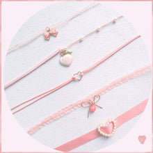 Load image into Gallery viewer, Fashion Charm Unique Pink Series Pendant Choker Short Clavicle Chain Women Jewelry Gift