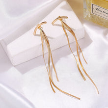 Load image into Gallery viewer, Fashion Simple Creative Snake Bone Chain Tassel Long Earrings Women Jewelry Gift